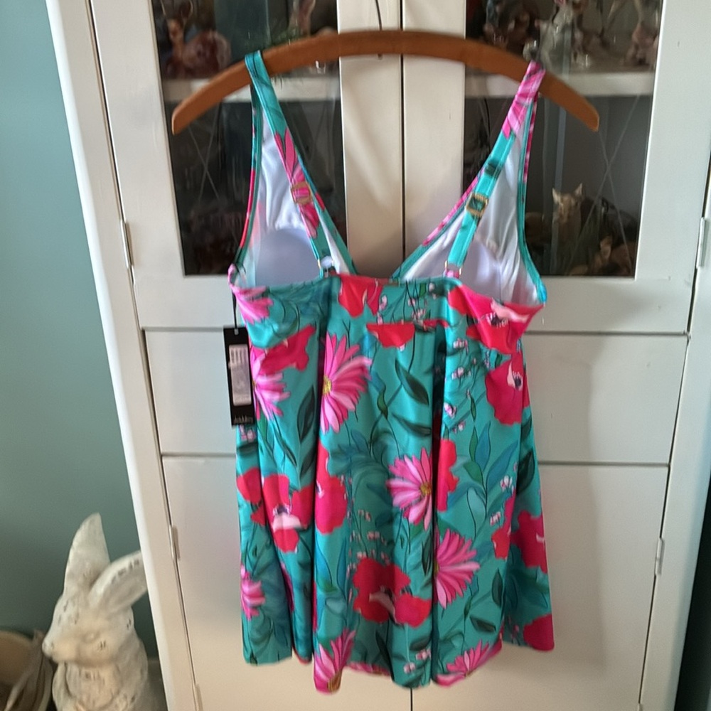 Nicole Miller sz M one piece swimsuit swim dress nwt - Picture 8 of 12